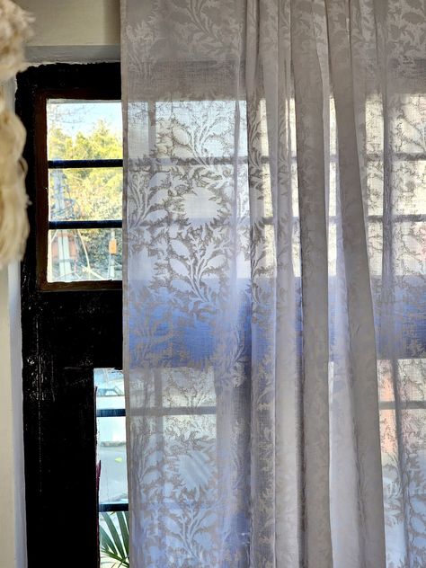 Block Printed Sheer Curtains/voile Curtains/sheer - Etsy Traditional Window Treatments, Indian Curtains, Curtains Sheer, Curtain Rings With Clips, Unique Curtains, Bohemian Curtains, Grey Bathroom, Voile Curtains, How To Make Curtains