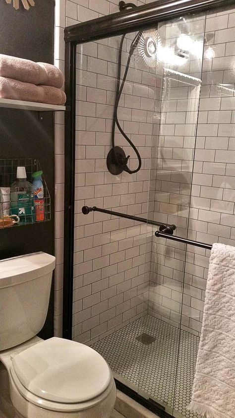 Mobile Home Shower Remodel, Home Bathroom Design, Mobile Home Bathrooms, Mobile Home Kitchens, Remodel Mobile Home, Mobile Home Bathroom, Shower Remodel Diy, Small Shower Remodel, Mobile Home Renovations