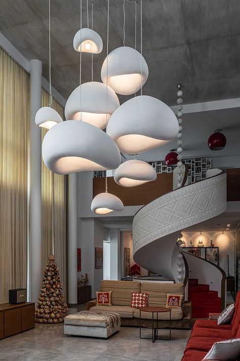 Contemporary Lights, Contemporary Lighting Chandelier, Organic Lamp, White Bedside Lamps, Organic Home Decor, Entrance Lighting, Spa Lighting, Modern Design Trends, Kyiv Ukraine