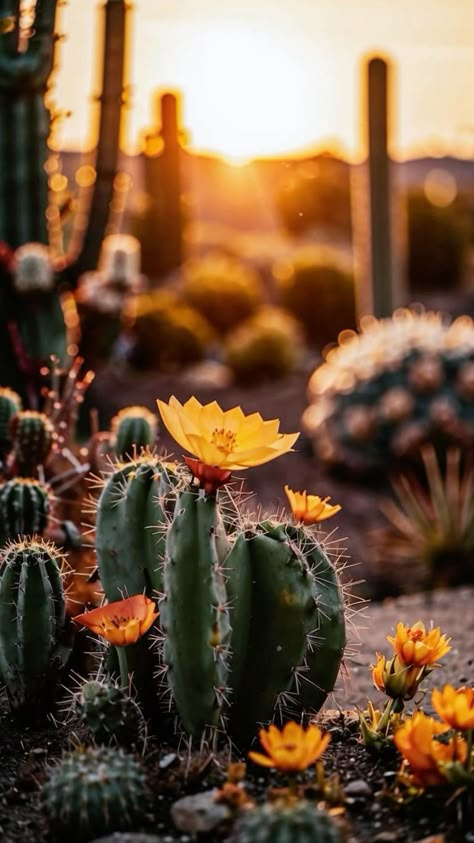 #cactus #cactusgarden #cactuslover #кактусы #kaktus Beautiful Cactus Photography, Cactus Sunset Wallpaper, Cactus Flower Aesthetic, Cactus Desert Aesthetic, Flowers In The Desert, Arizona Desert Flowers, Cactus Aesthetic Wallpaper, Saguaro Photography, Cactus Iphone Wallpaper