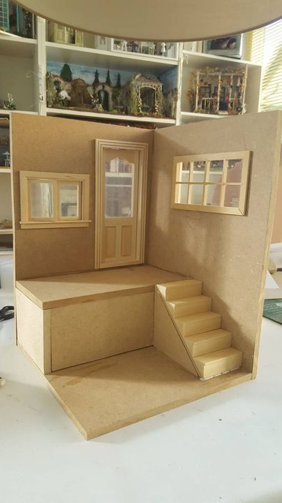 Room Box Miniatures, Doll Furniture Diy, Doll House Plans, Mini Doll House, Doll House Crafts, Cardboard House, Dolls House Interiors, Art Medium, Miniature Rooms