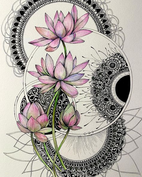 Cute Drawings Mandala, Sketches And Paintings, Art Designs Drawing, Mandala Drawing Colourful, Mandala Art Ideas Creative, Mandala Art Beautiful, Lotus Mandala Art, Drawing Ideas Mandala, Unique Mandala Drawing