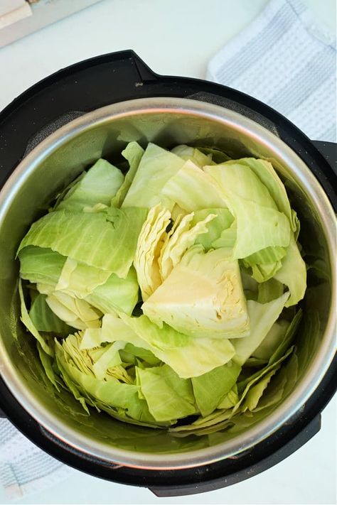 Buttered pressure cooker cabbage recipe is here! A cheap healthy side dish that goes with everything for dinner. Add bacon bits for added yum Cabbage Recipe Easy, Pressure Cooker Cabbage, Sausage And Onions, Cooked Cabbage Recipes, Instant Pot Cabbage, Buttered Cabbage, Baked Cabbage, Steamed Cabbage, Easy Vegetable Side Dishes