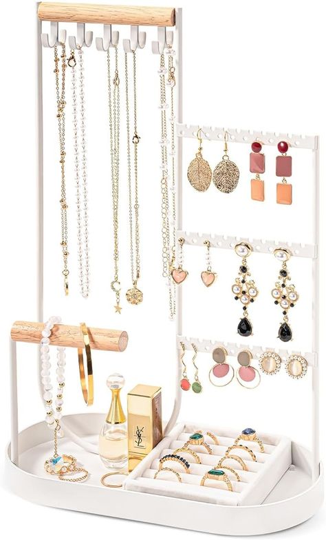 SO CUTE AND WORTH THE MONEY!! Bracelet Organizer, Earring Hole, Daily Wear Jewellery, Ring Tray, Necklace Organizer, Necklace Holder, Bracelet Display, Display Storage, Jewelry Stand