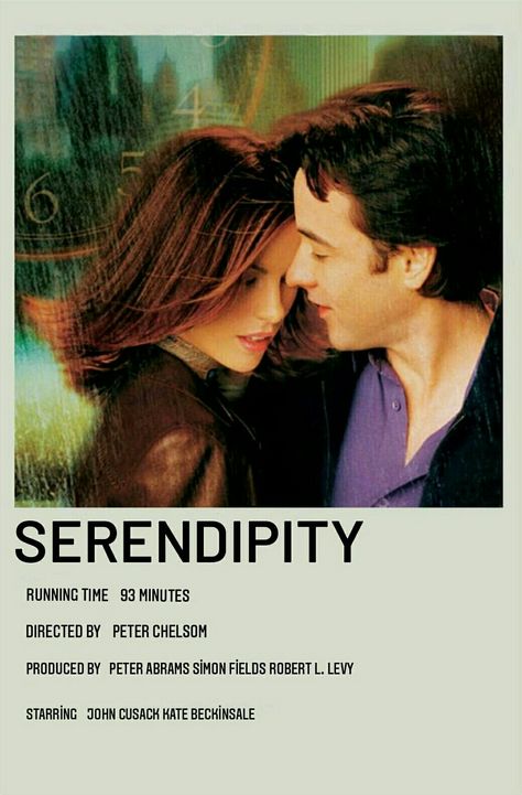 Serendipity Movie Poster, Serendipity Movie Aesthetic, Serendipity Poster, Serendipity Aesthetic, Serendipity Movie, Polaroid Movie Poster, Gold Movie, French Movies, Girly Movies