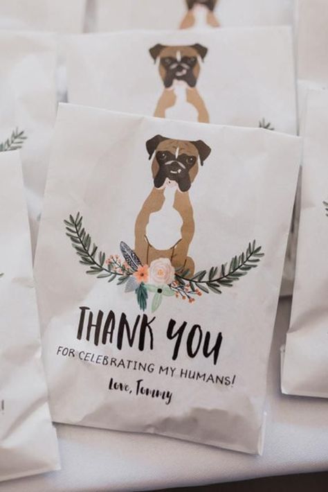 Adorable Ways to Include Your Dog in Your Wedding - Dogs at Wedding Doggie Bag, Confetti Bags, Boda Mexicana, Future Wedding Plans, Dog Bag, Cute Wedding Ideas, Dog Wedding, Wedding Favors For Guests, Favor Bag