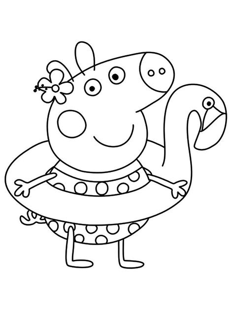 Cartoons Coloring Pages, Pig Coloring Pages, Peppa Pig Birthday Cake, Rainy Day Activity, Peppa Pig Coloring Pages, Pepa Pig, Peppa Pig Birthday, Free Cartoons, Cartoon Coloring Pages