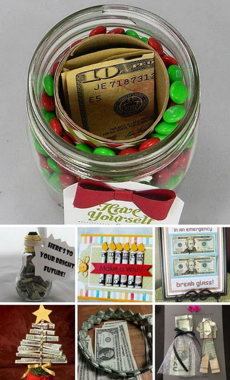 Fun and Creative Ways to Give Money as a Gift 2017 Creative Ways To Give Money, Money Gifts Christmas, Ways To Give Money, Money As A Gift, Outdoor Christmas Tree Decorations, Diy Christmas Gifts For Family, Creative Money Gifts, Outdoor Christmas Tree, Christmas Money