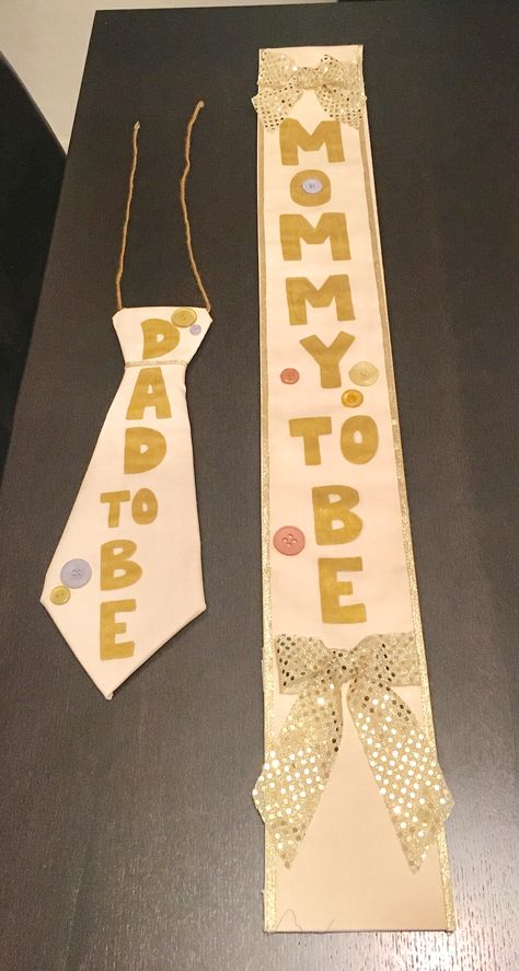 Baby Shower Tie and Sash for Parents-To-Be. Great for co-ed showers! Babyshower Game Ideas Co-ed, Baby Shower Return Gift Ideas, Co Ed Baby Shower Ideas, Co Ed Baby Shower Games, Coed Baby Shower Games, Co-ed Baby Shower Games, Baby Shower Return Gifts, Future Parents, Baby Shower Planner