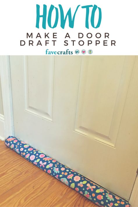 How to Make a Door Draft Stopper - Protect your home from cold breezes this winter. Door Draft Stopper Diy, Diy Door Draft Stopper, Draft Stopper Diy, Door Snake, Door Draft Stopper, Fabric Door, Make A Door, Door Sweep, Door Draught Stopper