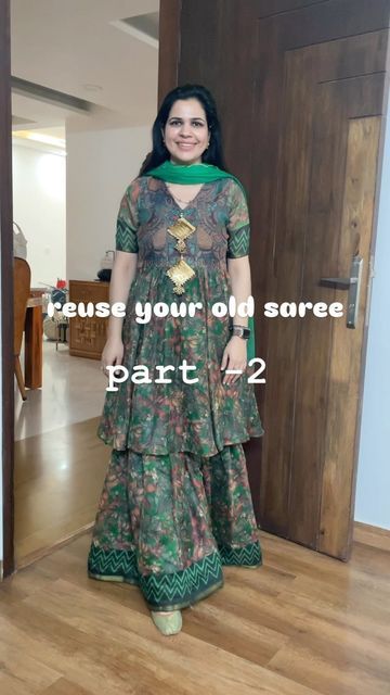 Saree Transformation, Javed Ali, Saree Reuse, Saree Ideas, Saree Kurti, Kurti Style, Up Cycle, Style Hacks, Fashion Creator