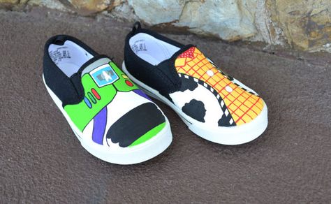 Boutique Custom Hand Painted Disney Pixar by doodlebugsdoodles, $39.99 Disney Painted Shoes, Canvas Shoes Diy, Mickey Shoes, Vans Shoes Fashion, Custom Vans Shoes, Painted Shoes Diy, Painted Canvas Shoes, Custom Painted Shoes, Yantai