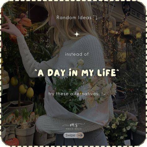 PART 119 — instead of saying “a day in my life!”, try these alternatives 🥰 🏷️ #alonetime #adayinthelife #metime #moodoftheday #quoteoftheday #captionideas #notes #instagram tips #randomideas #fyp #margesn #caption Notes Instagram, Life Captions, A Day In My Life, Day In My Life, Alone Time, A Day In Life, Instagram Tips, In My Life, Me Time