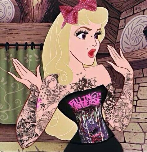 . Punk Disney Characters, Disney Gone Bad, Gothic Disney, Emo Disney, Punk Disney Princess, Punk Edits, Disney Amor, Goth Disney, Disney Punk