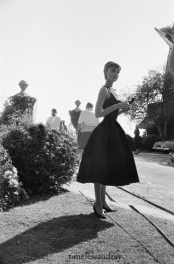 Audrey Hepburn, A Dress, A Woman, Road, Black