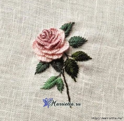 How to Make a Beautiful Rococo Rose Embroidery - Community Bordados Tambour, Rose Embroidery Pattern, Embroidery Lessons, Sashiko Embroidery, Hand Embroidery Patterns Flowers, Floral Embroidery Patterns, Diy Embroidery Patterns, Hand Embroidery Tutorial, Hardanger Embroidery