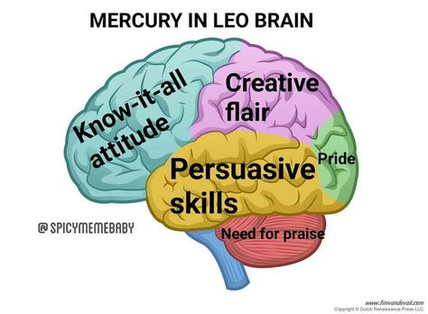 Mercury Leo, Leo Mercury, Mercury Astrology Aesthetic, Aquarius In Mercury, Mercury In Leo, Mercury In Aries, Mercury Sign, Leo Women Memes, Aries Baby