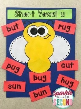 Short Vowel Craft Activities Short Vowel Activities, Short I Words, Vowel Activities, Cvc Word Activities, First Grade Phonics, Teachers Resources, Short Vowel Sounds, First Day Of School Activities, Phonics Kindergarten