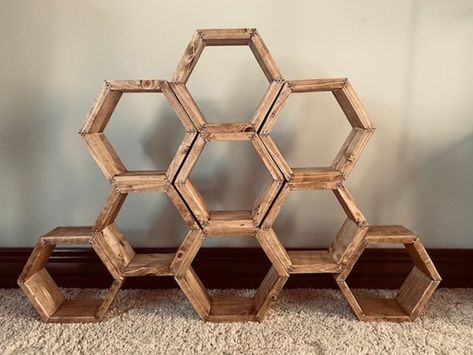 Tabletop Plant Stand, Cookie Display Stand, Honeycomb Shelf, Hexagon Decor, Tier Cupcake Stand, Bee Party Favors, Rustic Cupcake Stands, Wedding Cupcake Display, 3 Tier Cupcake Stand