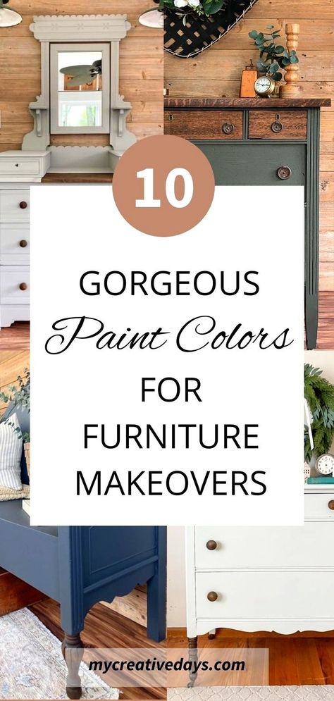 Diy Repainting Furniture Wood, Furniture Painting Ideas Colors, Chalk Paint Furniture Colors Ideas, Chalk Paint Color Ideas For Furniture, Redoing Furniture With Chalk Paint, Diy Painting Bedroom Furniture, Diy Paint Wood Furniture, Best Color For Bedroom Furniture, Repainting Wood Furniture