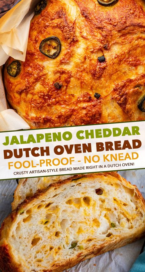 Scandinavian Bread, Bread No Knead, Chunky Chef, Oven Bread, Dutch Oven Bread, Artisan Bread Recipes, Jalapeno Cheddar, Dutch Oven Cooking, Cloud Bread