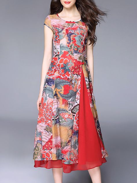 How about it? Double Layered Kurti Designs, Casual Prom Dresses, Sukienki Maksi, Bodycon Casual, Batik Fashion, Batik Dress, Silk Midi Dress, Red Midi Dress, Indian Designer Wear