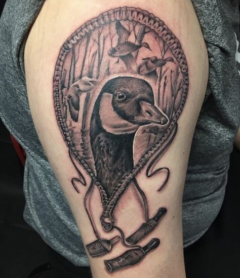 Waterfowl Tattoo Waterfowl Hunting Tattoos, Goose Hunting Tattoos, Waterfowl Tattoo, Hunting Tattoo Ideas, Kobe Tattoo, Duck Hunting Tattoos, Deer Hunting Tattoos, Fishing Tattoos, Grandpa Tattoo