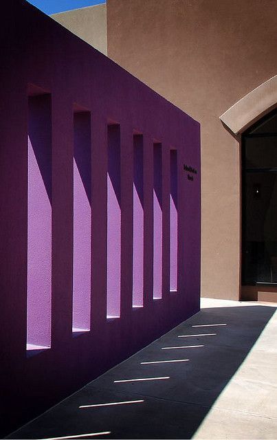 Colour Architecture, Cultural Architecture, Purple Walls, Color Textures, Shades Of Purple, 인테리어 디자인, Light And Shadow, Architecture Photography, Architecture Details