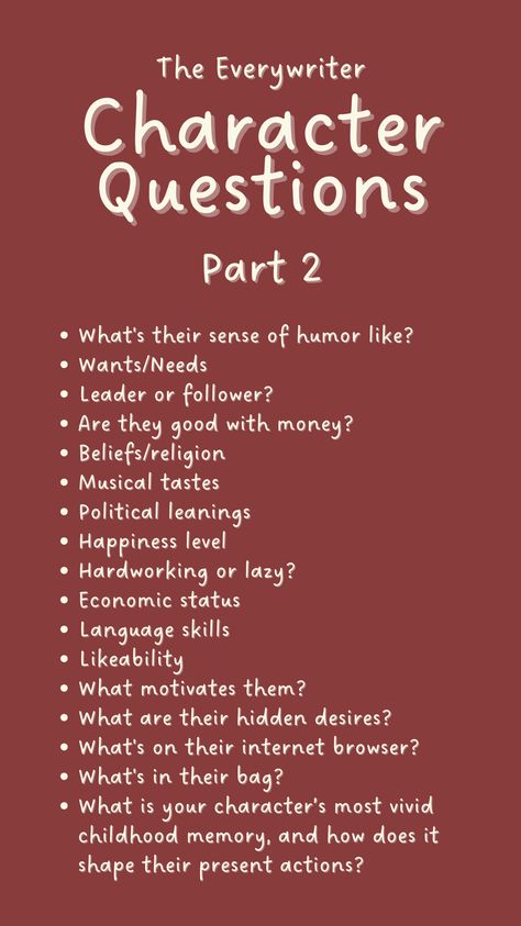 Looking for inspiration for your next story? This unique writing prompts will spark creativity and bring your characters to life! Whether you're diving into romance, exploring character emotions, or building tension in your plot, this writing idea is perfect for adding depth to your narrative. Save this prompt to your 'writing tips' board for when you need that extra push to overcome writer's block. Great for aspiring authors or seasoned writers looking to develop their storytelling skills. Character Worksheet For Writers, Developing Characters In Writing, How To Develop Your Characters, Book Writing Tips Character Development, Writing Smüt Tips, Short Film Ideas Prompts, Writing Plot Ideas Story Prompts, Character Writing Tips, Short Story Ideas Writing Prompts