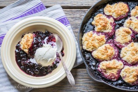 Black Raspberry Cobbler, Blueberry Grunt, Raspberry Cobbler, Blueberry Cobbler Recipes, Dessert Parfait, Blackberry Cobbler, Flaky Biscuits, Blueberry Desserts, Berry Dessert