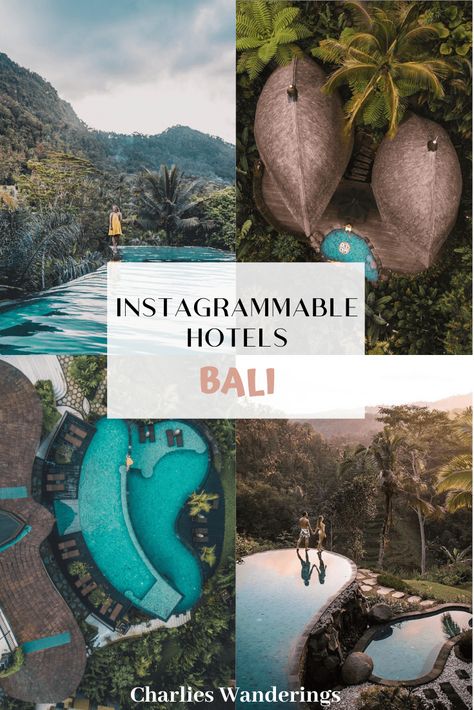 The Most Instagrammable Hotels in Bali - CHARLIES WANDERINGS Infinity Pool Bali, Hotels In Bali, Ubud Hotels, Hotel Bali, Jungle Resort, Small Boutique Hotels, Voyage Bali, Bali Vacation, Bali Travel Guide