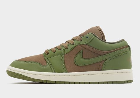 Brown Shades, Air Jordan 1 Low, Jordan 1 Low, Summer Ready, Medium Brown, Soft Suede, Air Jordan 1, Green And Brown, Jordan 1