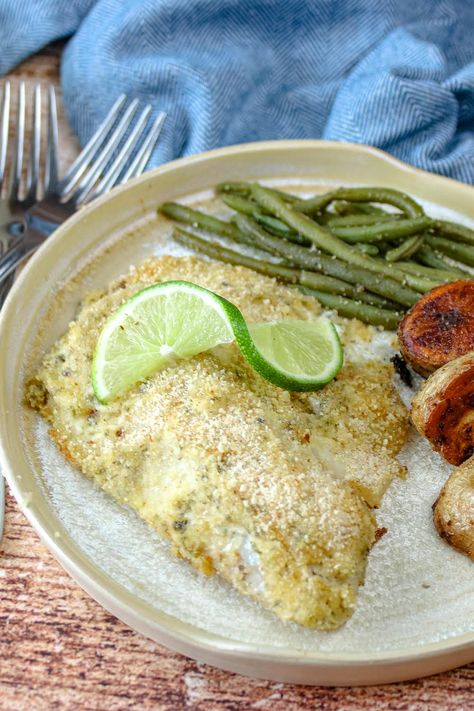 Parmesan-Lime Tilapia Filets Heart Healthy Recipes Easy, Filet Recipes, Frozen Tilapia, Seafood Plates, Just A Pinch Recipes, Fish Dinner, Easy Lunch Recipes, Just A Pinch, Baked Fish