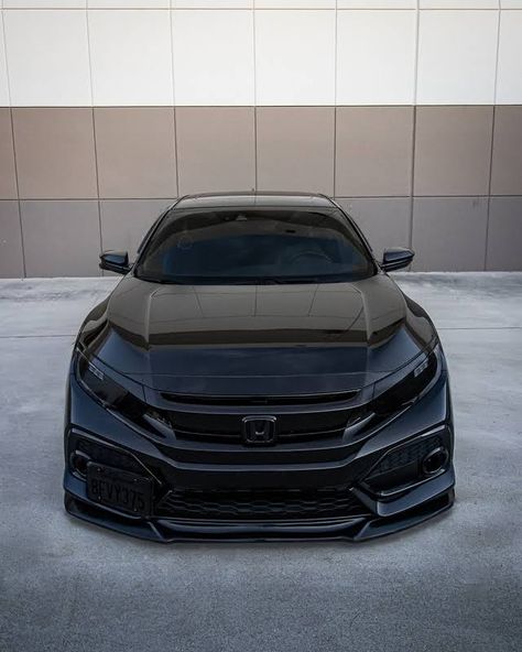 Black Honda Accord, Black Honda Civic, Civic G10, Honda Civic Hatch, Blacked Out Cars, Matte Black Cars, Honda Civic Car, Black Honda, Honda Civic Sport