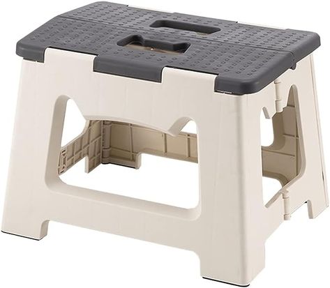 Amazon.com: M Crumt Kitty Folding Stool, 9 Inches, Non-Slip Folding Step Stool,Great for Kitchen, Bathroom, Bedroom, Kids or Adults (Gray) : Home & Kitchen Step Stool For Kids, Bathroom Gray, Collapsible Stool, Tall Kitchen Cabinets, Foldable Stool, Step Stools, Folding Step Stool, Step Stool Kids, Cat Paw Print