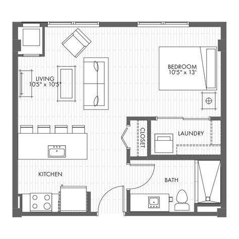 studio apartment floor plan design - Yahoo Image Search Results Tiny House Layout Floor Plans, Apartment Floor Plans Luxury, Studios Apartment, Luxury Studio Apartment, Small Apartment Building Plans, Apartment Blueprints, Small Apartment Floor Plans, Small Apartment Plans, Nyc Studio Apartments