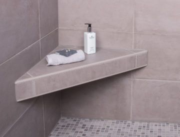 Better-Bench ® - Innovis Corp Walk In Shower No Door Master Baths Benches, Corner Shower Seat, Corner Shower Bench, Small Bathroom Remodel Designs, Shower Seat, Small Showers, Bathroom Redesign, Shower Bench, Shower Niche