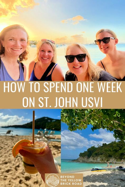 My 7 Day St. John itinerary guides you through a week of fun on the smallest island in the U.S. Virgin Islands. With beaches, hikes, restaurants, and more, one week on St. John will fly by! Coral Bay St John, Us Virgin Islands Vacation, St John Restaurant, What To Pack For Vacation, St John Virgin Islands, Virgin Islands Vacation, St John Usvi, Beach Honeymoon, Beach Lounge