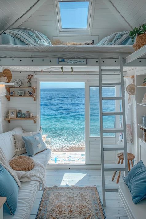 Room Ideas Aesthetic Beach Vibe, Greece Room Aesthetic, Bedroom Inspirations Beach, Beachy Bedroom Decor, Ocean Room Decor, Beach Room Decor, Beachy Bedroom, Ocean Room, Beach House Bedroom