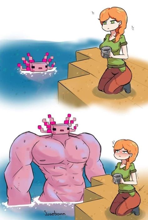 Minecraft Illustration, Alex Minecraft, Minecraft Comics, Funny Situations, Minecraft Drawings, Minecraft Anime, Meme Humor, Minecraft Funny, Minecraft Memes