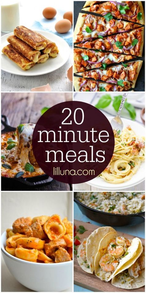 20 Minute Meals 20 Minute Meals, Foil Dinners, 20 Minute Recipes, Supper Recipes, Meal Recipes, 30 Minute Meals, Quick Dinner, Quick Recipes, Quick Meals