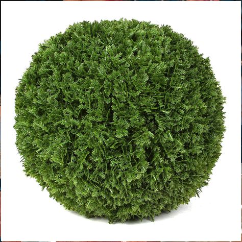 Cypress Topiary Ball - 11" Artificial Topiary Plant - Wedding Decor - Indoor/Outdoor Artificial Plant Ball - Topiary Tree Substitute (6, Cypress) Cedar Topiary, Topiary Balls, Boxwood Balls, Garden Spheres, Topiary Plants, Artificial Topiary, Boxwood Topiary, Artificial Plants Outdoor, Artificial Boxwood