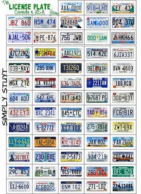 Canadian License Plate game with Canada & US plates - Road Trip game - Printable - A Simple Something License Plate Game, Car Trip Games, Family Car Trip, Trip Games, Trip Activities, Chevron Headboard, Licence Plates, Road Trip Activities, Licence Plate