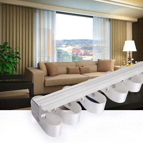 PRICES MAY VARY. The set includes the track , ripple fold tape, runners with rope, connectors and end caps. The ripple fold decreases the width of the curtains by 35% when they are hung. If the curtains are 100" wide , the maximum width would be 65" when the curtains are closed. Runner spacing 80 mm and buckle spacing 125 mm. WE CAN SEW THE TAPE TO THE TOP OF THE CURTAINS at an extra cost of $30 per panel . Please choose the length of the track + Sewing the tape into the curtains. The set includ Nirvana Bedroom, Angled Curtains, Pink Velvet Curtains, Ripplefold Curtains, White Cotton Curtains, Ripplefold Draperies, Ceiling Curtain Track, Rake Head, Wave Curtains