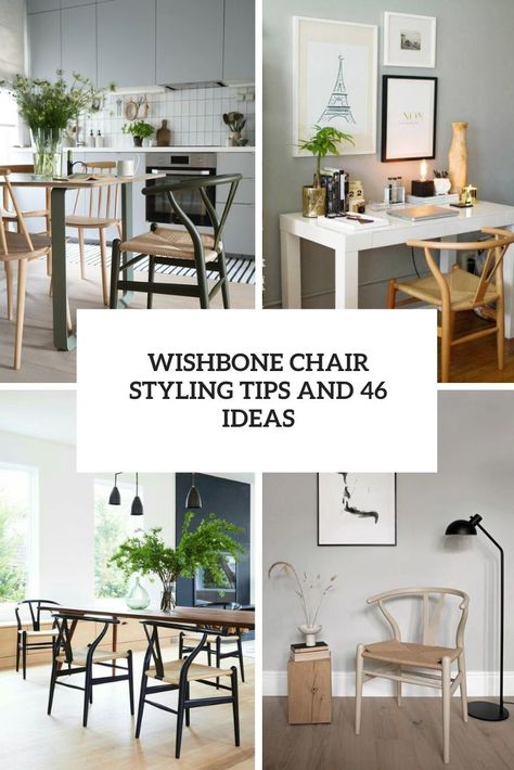 wishbone chair styling tips and 46 ideas cover Wishbone Chair Styling, Dining Room With Wishbone Chairs, Wishbone Dining Chairs, Wishbone Chair Bedroom, Dining Room Wishbone Chair, Wishbone Chair Marble Table, Wishbone Chair Dining Room, Wishbone Chair Dining, Natural Wishbone Chair Dining Room