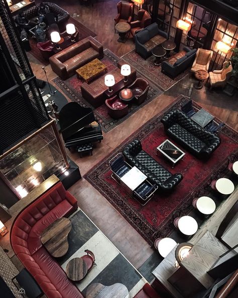 Home for the week uuhm can you just adopt me already @theroxyhotelnyc? by afterdrk Whiskey Office, Rustler Hat Co, Whiskey Bars, Royal Stag, Gentlemans Lounge, Mechanic Shop Decor, Georgian Restaurant, Tea House Design, Bar Lounge Room