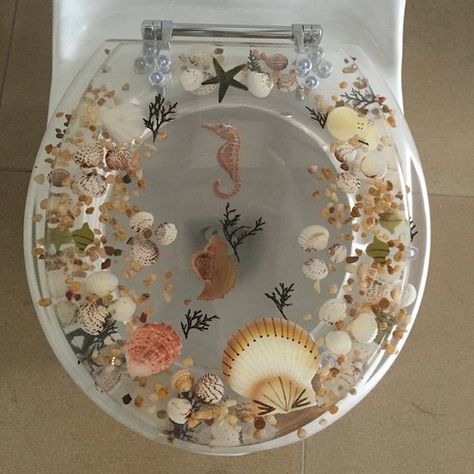 Sea Treasure, Round Toilet, Elongated Toilet Seat, Elongated Toilet, Toilet Seats, Natural Therapy, Seahorses, Dream House Decor, Interior Design Trends