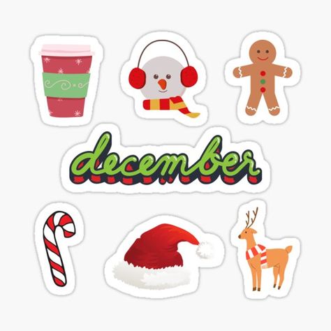 December Stickers, Bullet Journal On Ipad, December Bujo, December Planner, Ipad Kid, December Bullet Journal, Redbubble Stickers, Stickers Journal, Ipad Kids