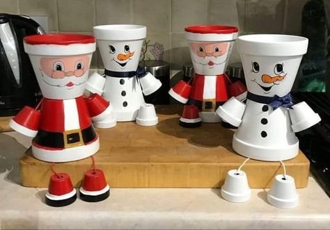 Clay Pot People Instructions, Christmas Flower Pots, Plant Pots Crafts, Terra Cotta Pot Crafts Diy, Clay Pot Projects, Flower Pot People, Clay Pot People, Pot People, Flower Pot Art