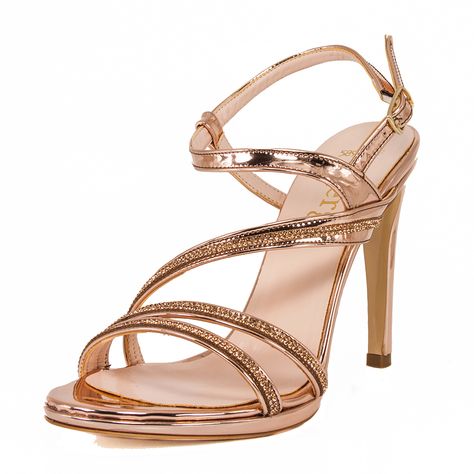 ZOLA Rose Gold Rhinestone Metallic Mirror Sandal #bomdia #womensfashion #shopping #sandals #fashion #luxury #designer #brand #unique #limitededition #rosegold #rhinestone Rose Gold Dress Shoes, Platform Crocs, Women Platform Shoes, Shoes High Heels, Rhinestone Sandals, Rhinestone Heels, Sandal Heels, Women Shoes Online, Dress Shoes Womens